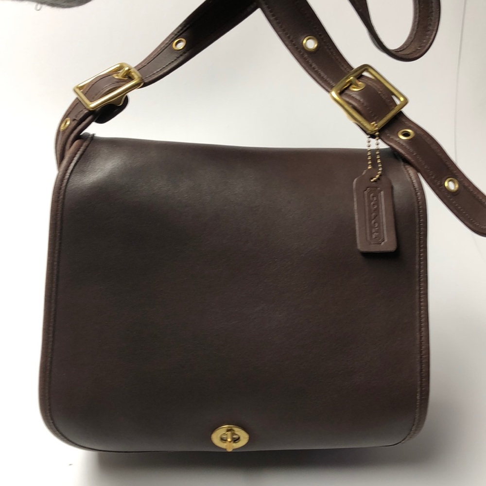 Coach Stewardess bag (#9525) in brown leather
